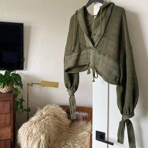 Brand new Free people movement cropped hoodie